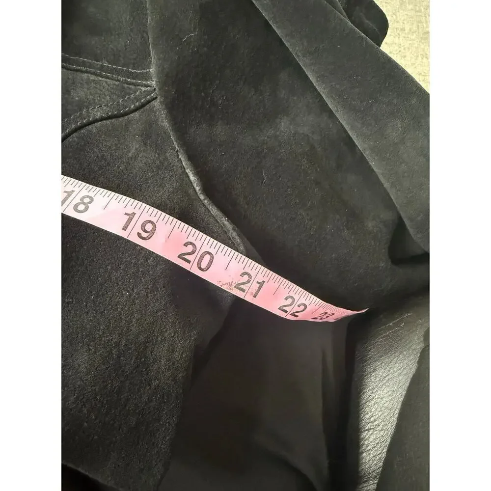 Wilson’s leather Maxima black‎ suede button jacket S